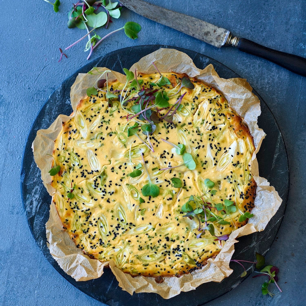 baked warm roquefort cheesecake