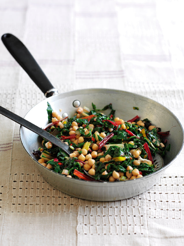Swiss Chard with Chickpeas & Chilli
